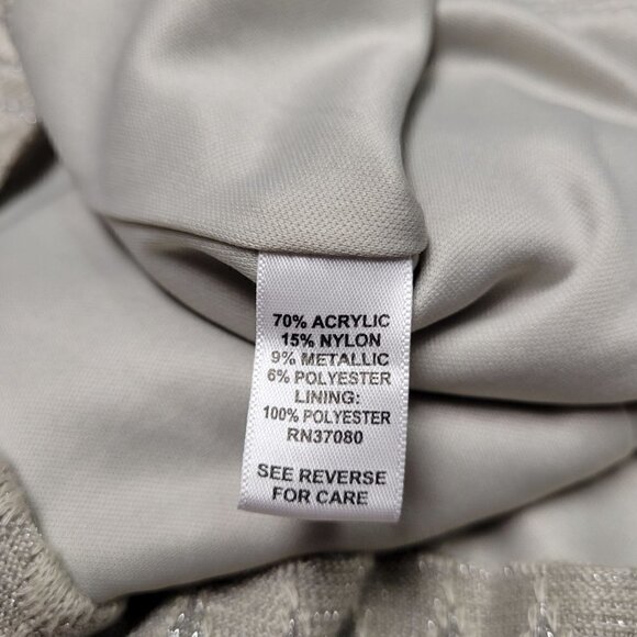 CATO Gray and Silver Metallic Tank Top Sweater, Size Medium - Picture 7 of 7